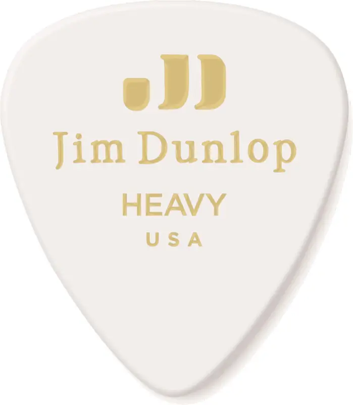 Heißes Angebot Jim Dunlop 12 x Heavy Genuine Celluloid White