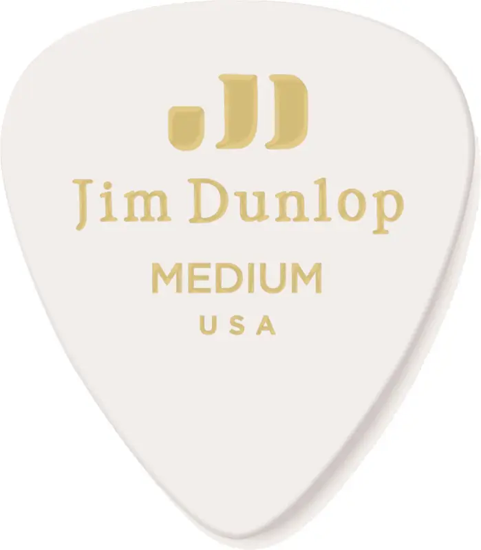 Kracherpreis Jim Dunlop 12 x Medium Genuine Celluloid White