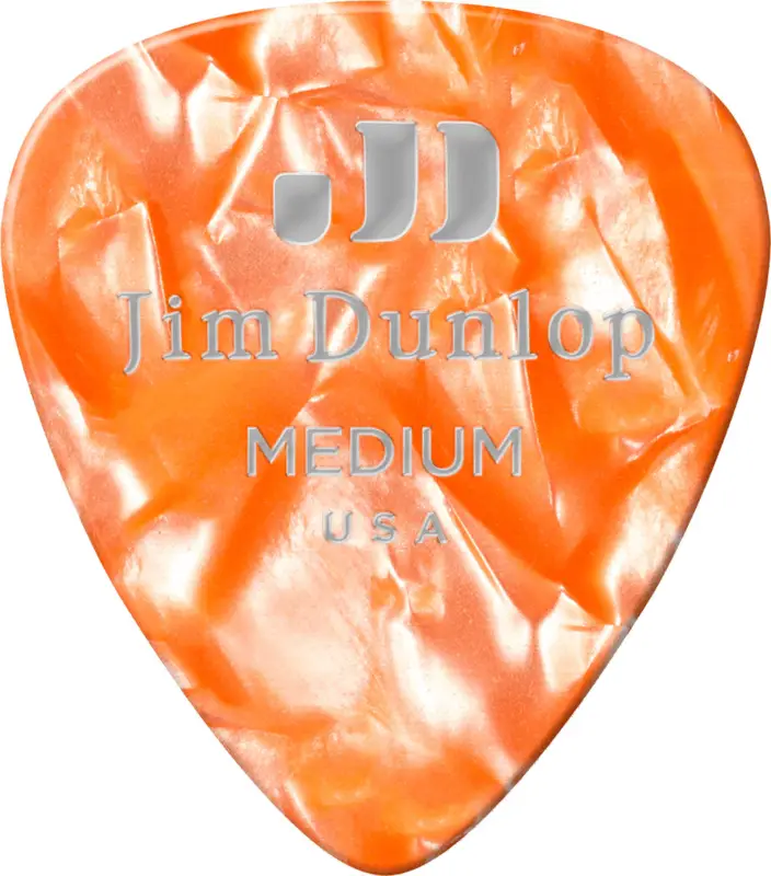 Jetzt Kaufen Jim Dunlop 12 x Medium Genuine Celluloid Perloid Orange