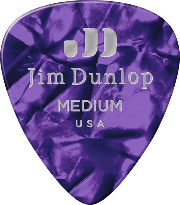 Finale Aktion Jim Dunlop 12 x Medium Genuine Celluloid Purple