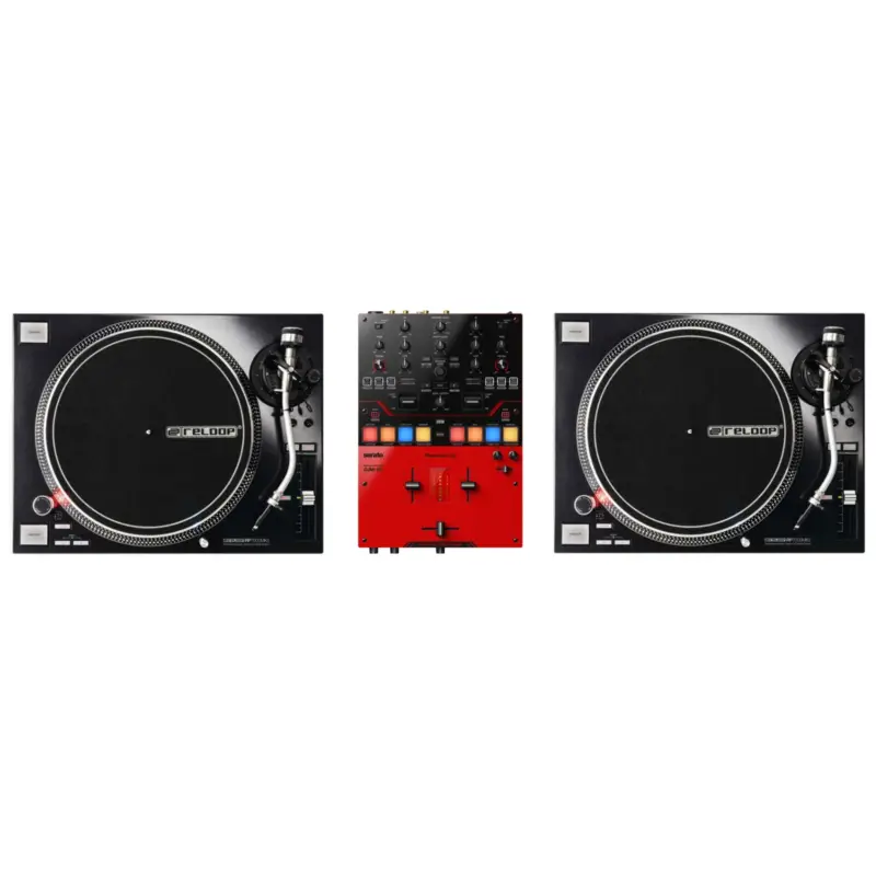 Billig Reloop PACK REGIE DJ VINYLE : RP 7000 MK2 BLACK + DJM-S5